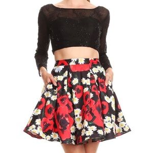 Beautiful two piece formal/prom dress.  Size 2